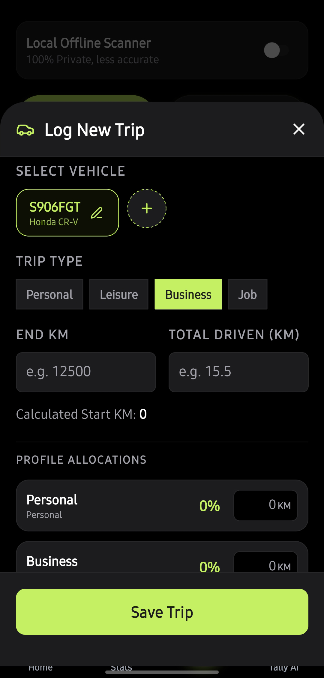 My Tally Screen 9